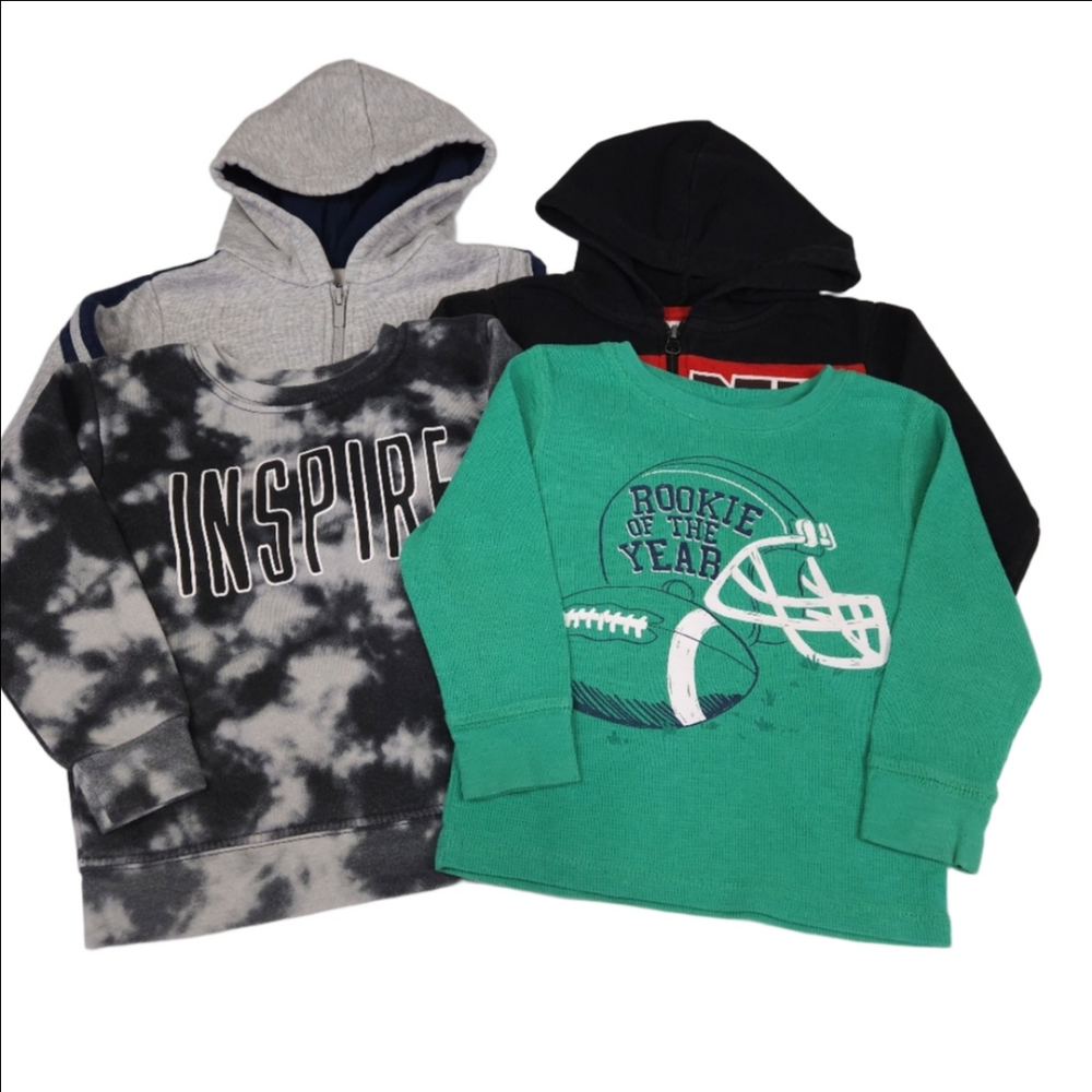 Boys Longsleeve Tops And Zip Up Hoodies Size 3T